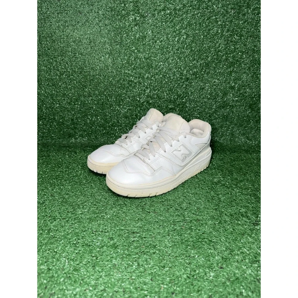 New Balance 550 Womens Size 6.5 White Leather Comfort Shoes Walking Sneakers
